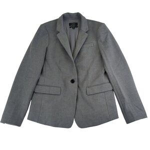 J.Crew Regent Blazer Jacket Gray 4 Season Stretch Single Button Women's 10 K5961